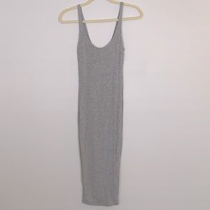 Naked Wardrobe Gently Used Midi Dress- Gray